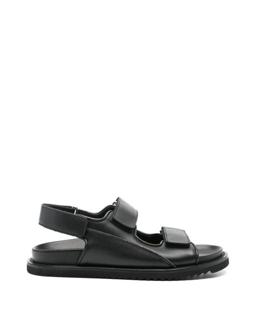Doucal's Black Flat Sandals