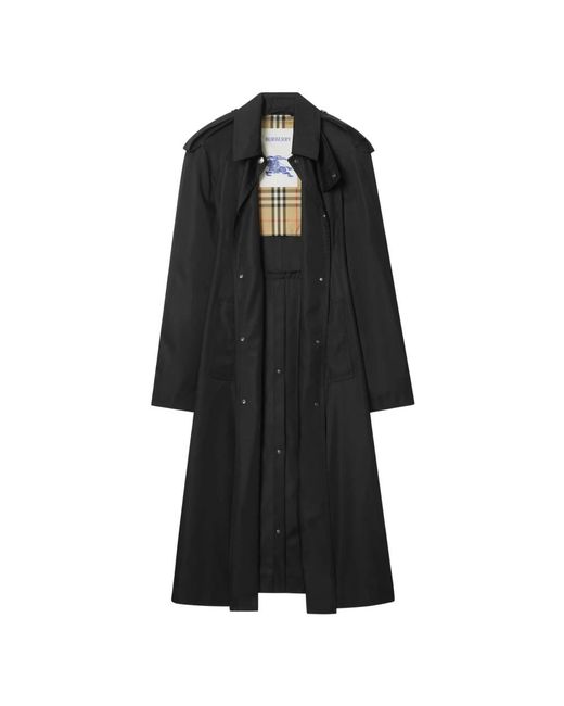 Burberry Black Belted Coats