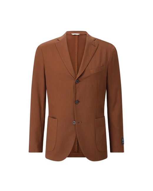 Boglioli Jassen ,Bruin ,Wol Lichtgewicht Wollen Jas Met Moderne Stijl in het Brown voor heren