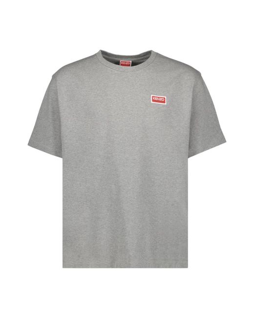 KENZO Logo t-shirt, kurzarm, baumwolle in Gray für Herren