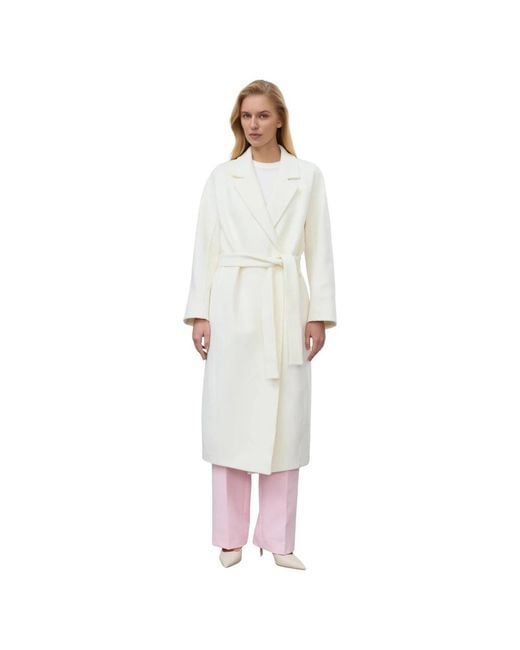 ESTRO White Belted Coats