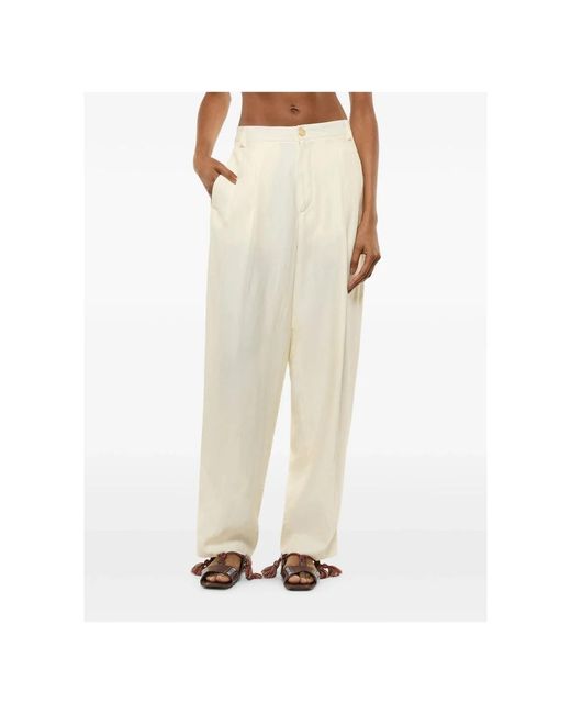 Laneus White Wide Trousers