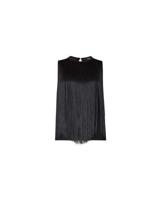 Liu Jo Black Schwarzes Tanktop Mit Fransen