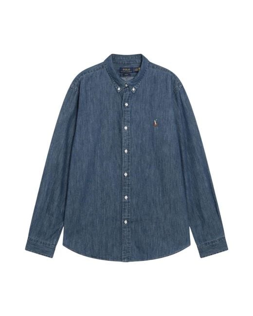 Polo Ralph Lauren Blue Denim Shirts for men