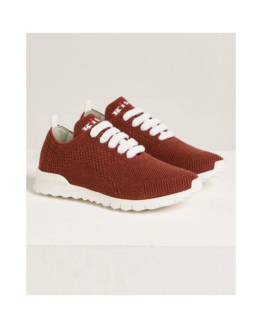Kiton Red Kaschmir Strick Sneaker