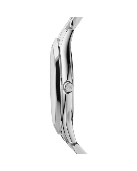 Michael Kors Metallic Armbanduhr slim runway edelstahl armband silber mk3178