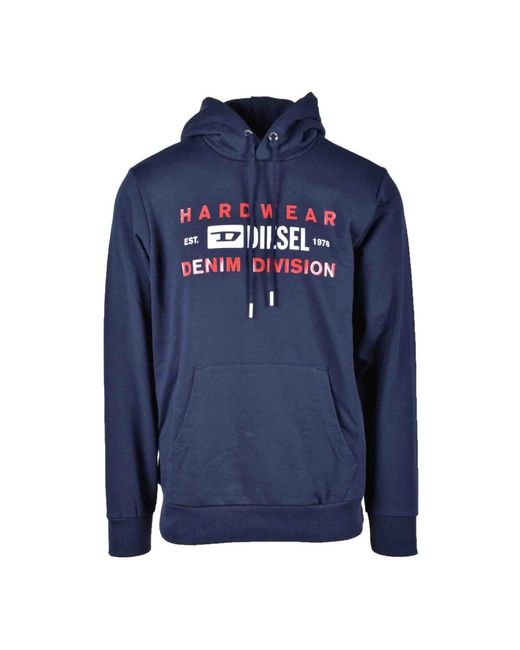 Felpa in misto cotone di DIESEL in Blue da Uomo