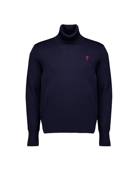 AMI Blue Turtlenecks for men