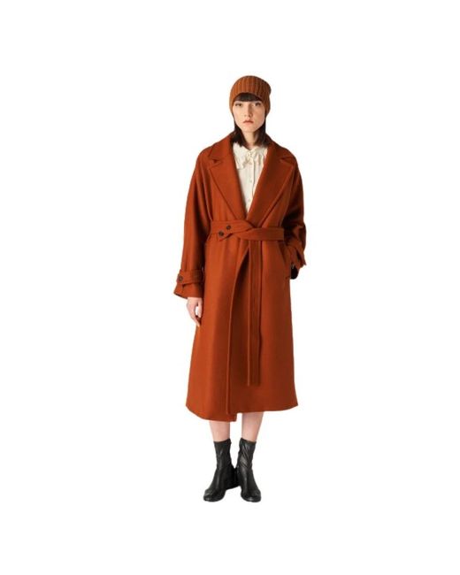 Coats > belted coats Jucca en coloris Brown