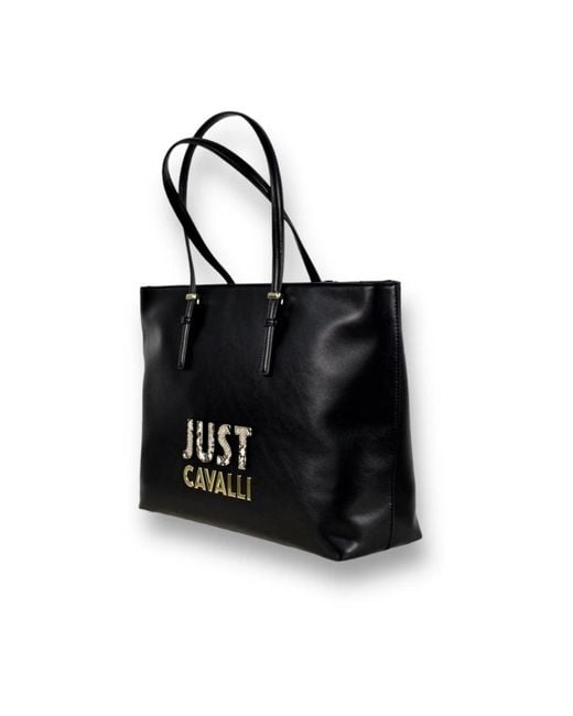 Just Cavalli Black Tote Bags
