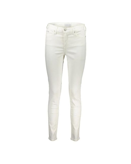Pantaloni & jeans bianchi di di Calvin Klein in Gray