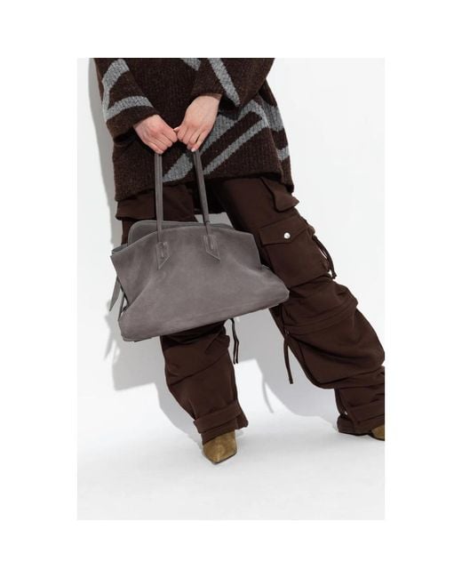 The Attico Gray Shoulder Bags