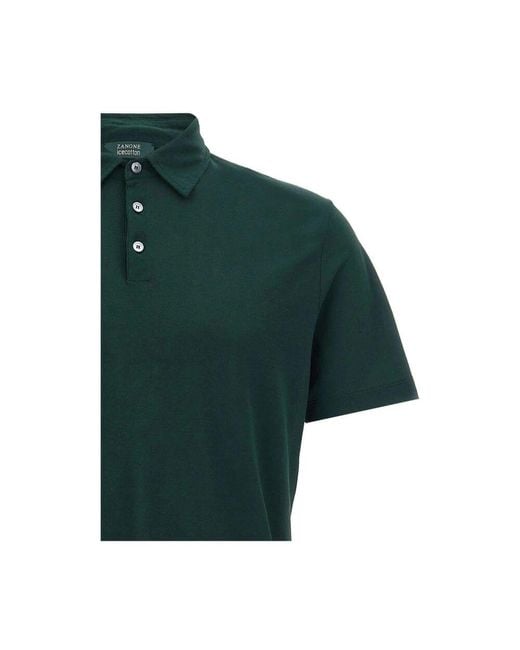 Zanone Green Polo Shirts for men