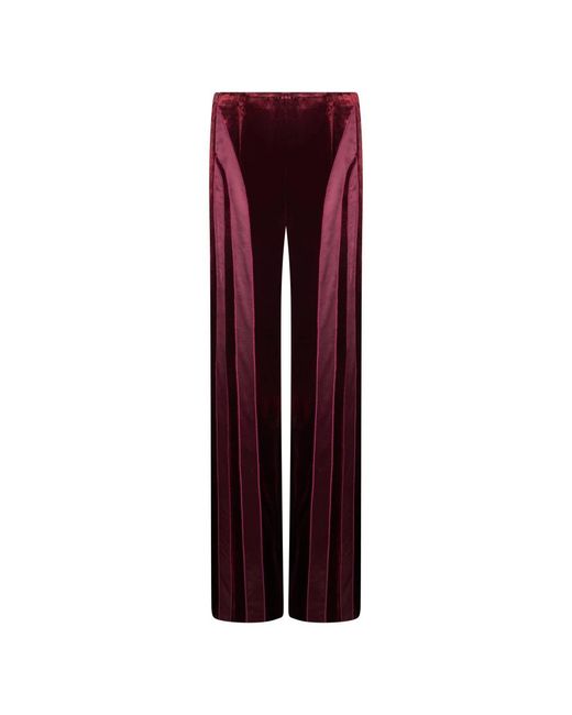 Alberta Ferretti Red Wide Trousers