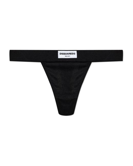 DSquared² Black String Mit Logo-Patch