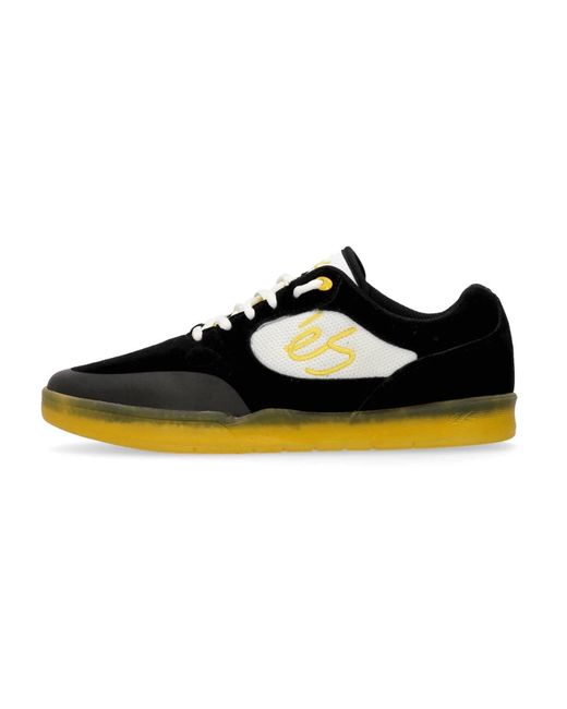 'es Schoenen ,Zwart ,Chomponkicks Skate Schoenen Zwart/Wit/Geel in het Black voor heren