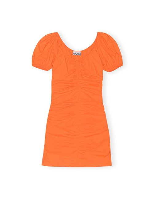 Ganni Orange Short Dresses