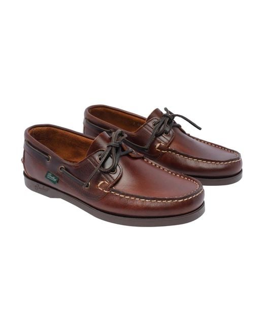 Paraboot Brown Boat Shoes for men