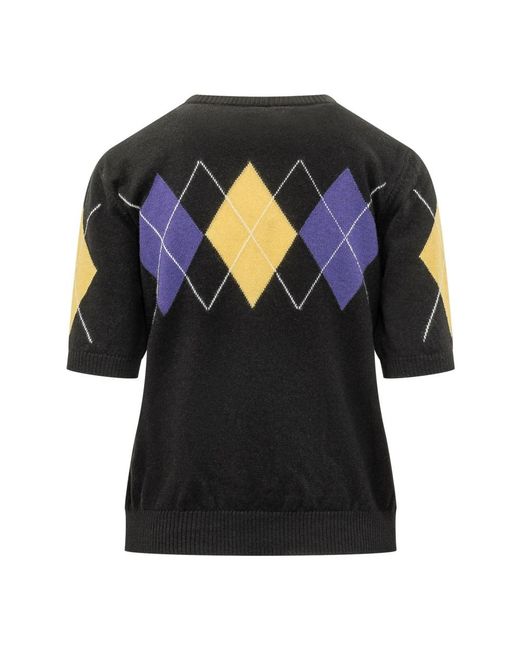 MSGM Black Round-Neck Strickwaren