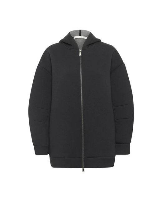 Gestuz Oversized Zwarte Hoodie Sweatshirt Met Rits in het Black