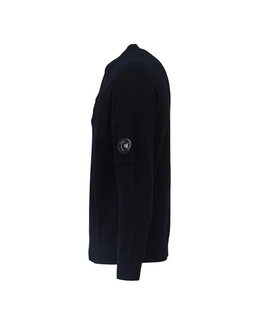 C P Company Blue Round-Neck Knitwear for men