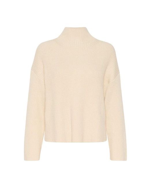 Part Two Natural Angelinepw strickpullover whitecap gray,schwarzer strickpullover angelinepw pu strik