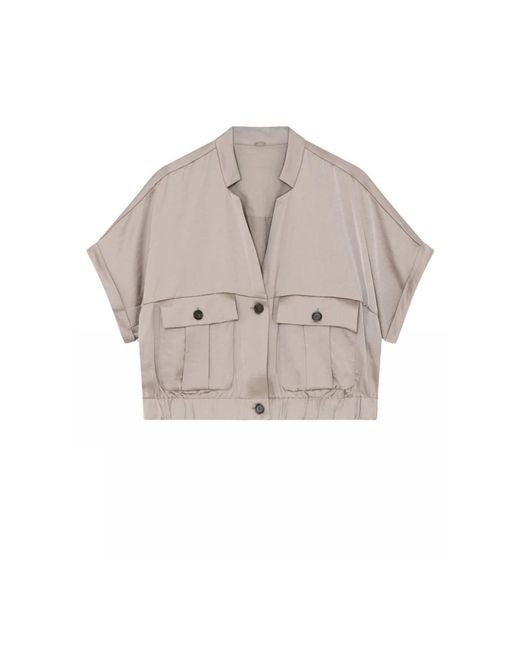 GUSTAV Utility-Geïnspireerde Jas Blazer Atmosphere in het Gray