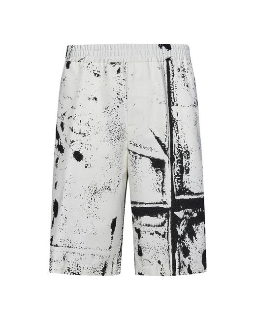Alexander McQueen Gray Long Shorts for men