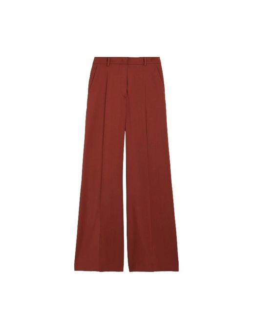 Max Mara Red Wide Trousers