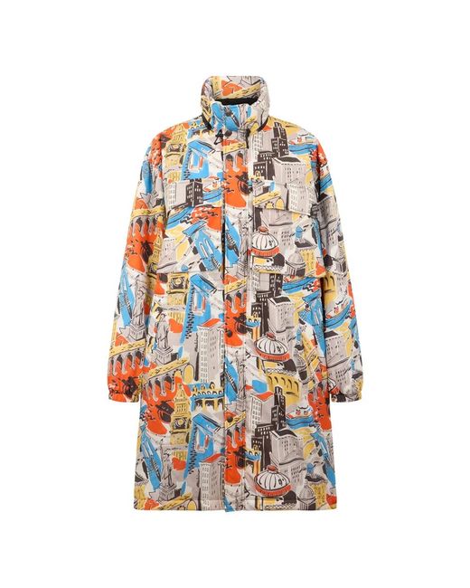 Moschino Licht Jack Met Levendige Kleurrijke Print in het Blue voor heren