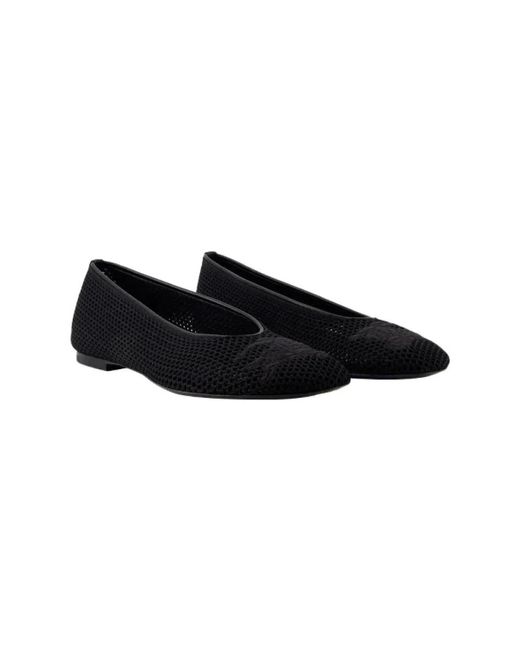 Burberry Black Leder flats