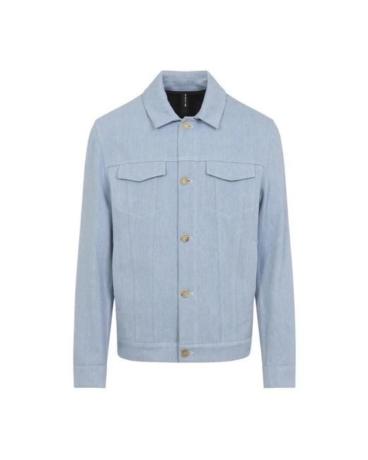 Kiton Blue Denim Jackets for men