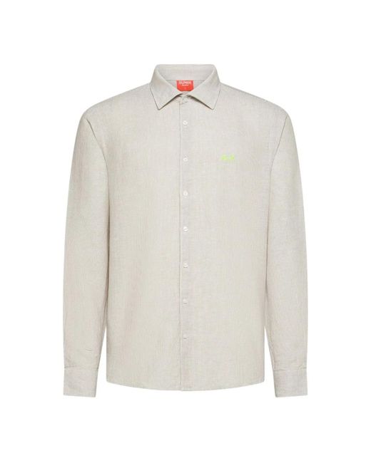 Sun 68 White Casual Shirts for men