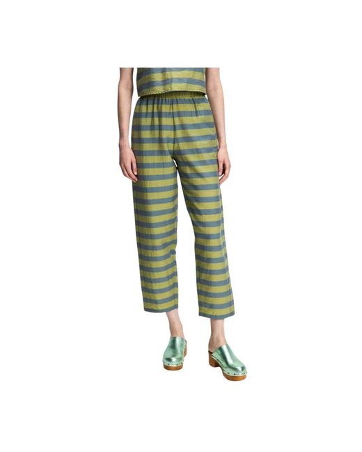 Pantalón de rayas de corte relajado kronk Rita Row de color Green