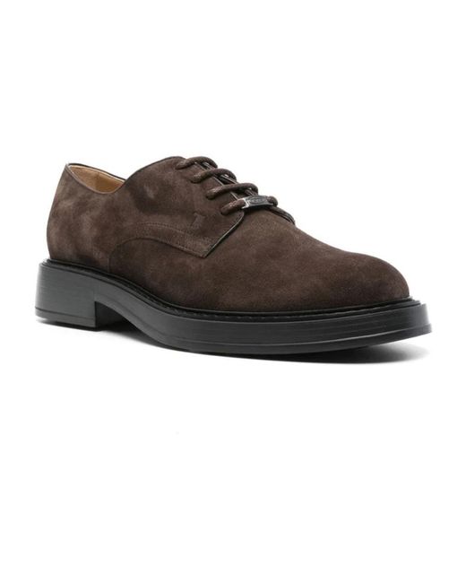 Tod's Suède Derby Schoenen in het Brown voor heren