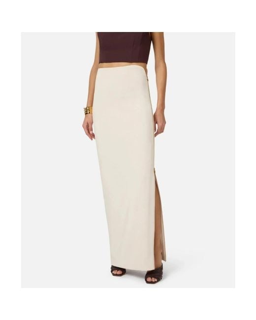 Elisabetta Franchi White Maxi Skirts