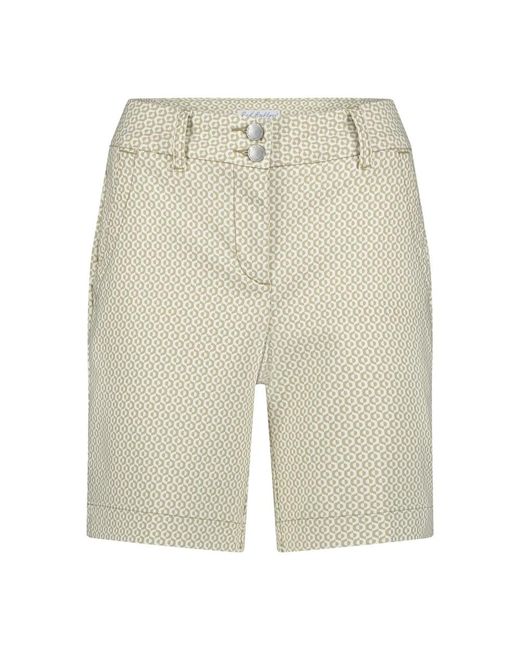 Red Button Casual Shorts in het Natural