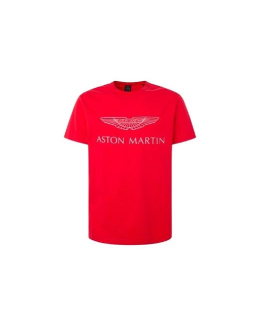 Hackett Baumwoll t-shirt in Red für Herren