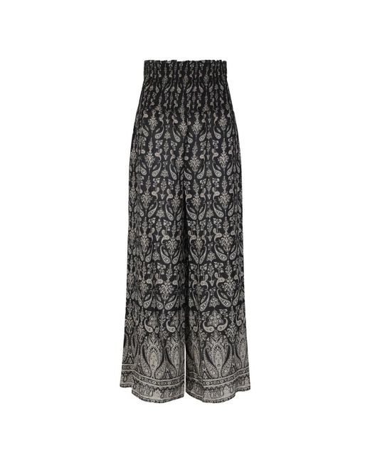 Veronica Beard Gray Wide Trousers