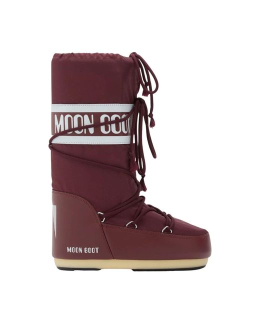 Moon Boot Red Icon Nylon Boots