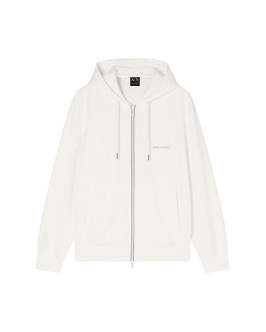 ARMANI EXCHANGE White Zip-Throughs for men
