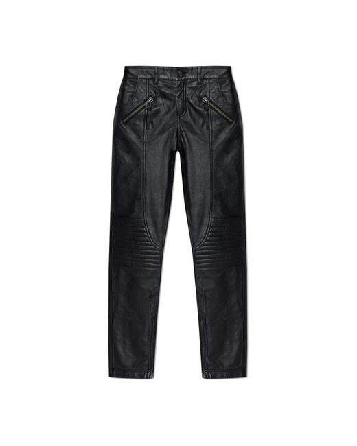 Leather Trousers Munthe de color Gray