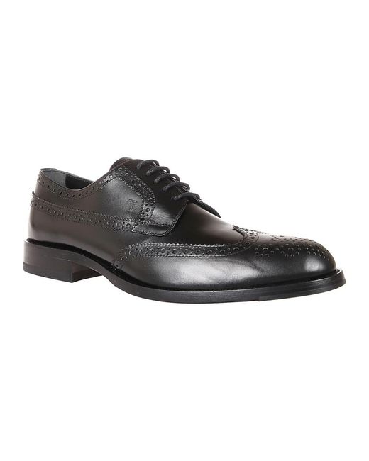 Tod's Black Flat Shoes for men