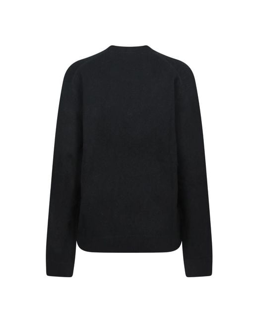 Maison Kitsuné Black Round-Neck Knitwear for men