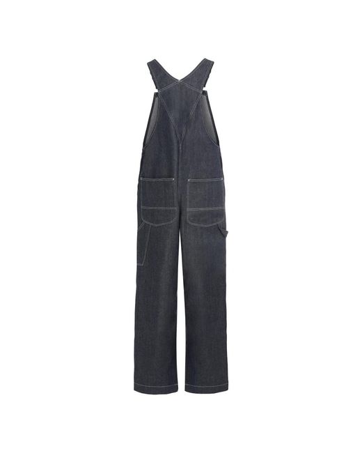Moorer Jumpsuits & Playsuits ,Blauw ,Katoen Overall in het Blue voor heren
