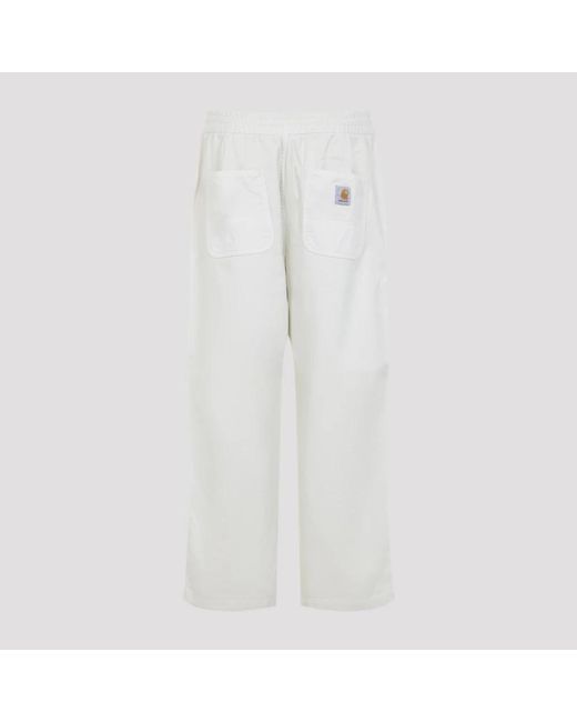 Carhartt Gray Relaxed Fit Casual Pants With Elastic Waistband And Large Pockets for men