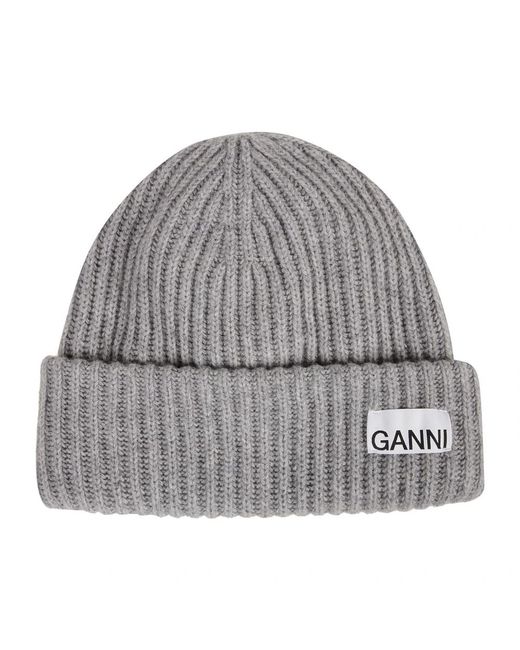 Ganni Gray Beanies