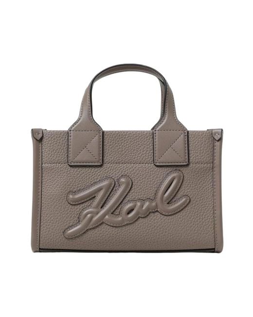 Karl Lagerfeld Ikonik Mini Tote in het Brown