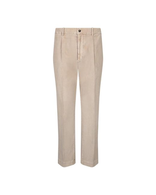 Dell'Oglio Natural Straight Trousers for men