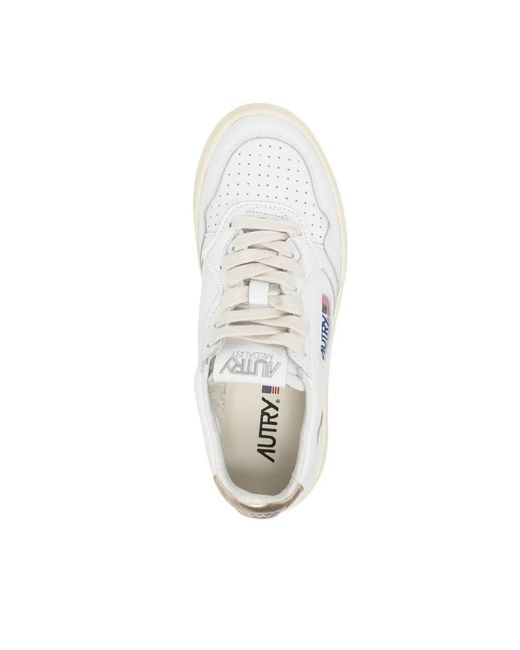 Autry White Medalist Sneakers